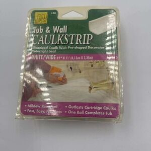 Myro Tub‎ & Wall Caulk Strip White Wide Watertight Seal Self Adhesive